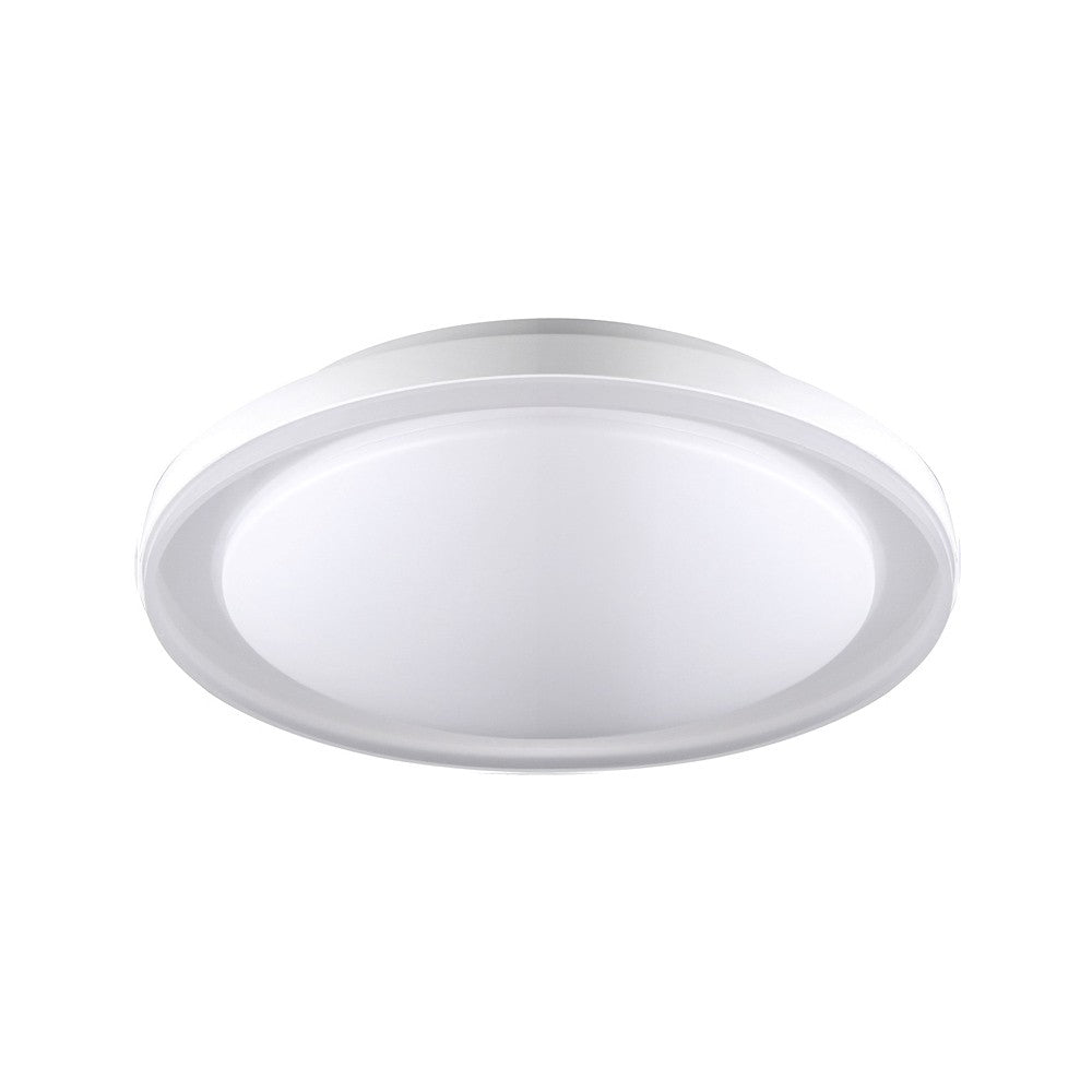 Plafón Delbo fabricado en metal color blanco neutro