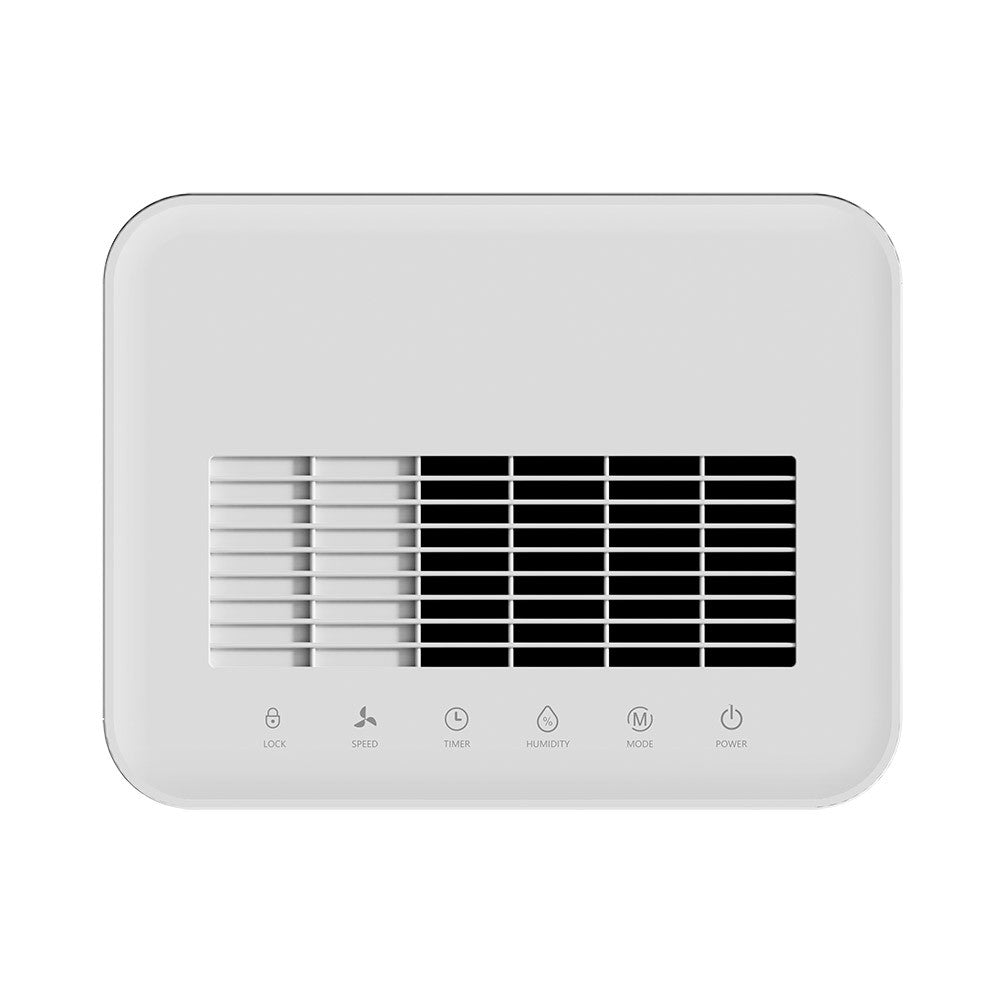 Deshumidificador Kisima con panel táctil y temporizador