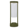 Lámpara de sobremesa LED recargable Habana ALEMAR en verde - Vista principal con interruptor táctil