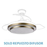 Difusor IBE Fabrilamp / Abrila 99.DIF-IBE-CUERO para ventilador de techo