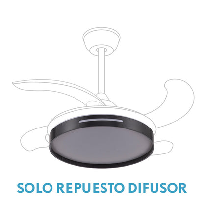 Difusor Ventilador Mbatis Negro Fabrilamp / Abrila 99.DIF-MBATIS-NEGR