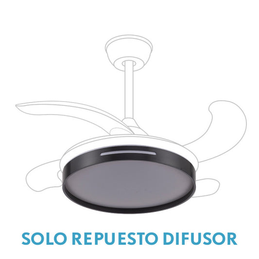 Difusor de Repuesto Mbatis Negro para Ventilador de Techo Fabrilamp - vista principal | Fabrilamp / Abrila