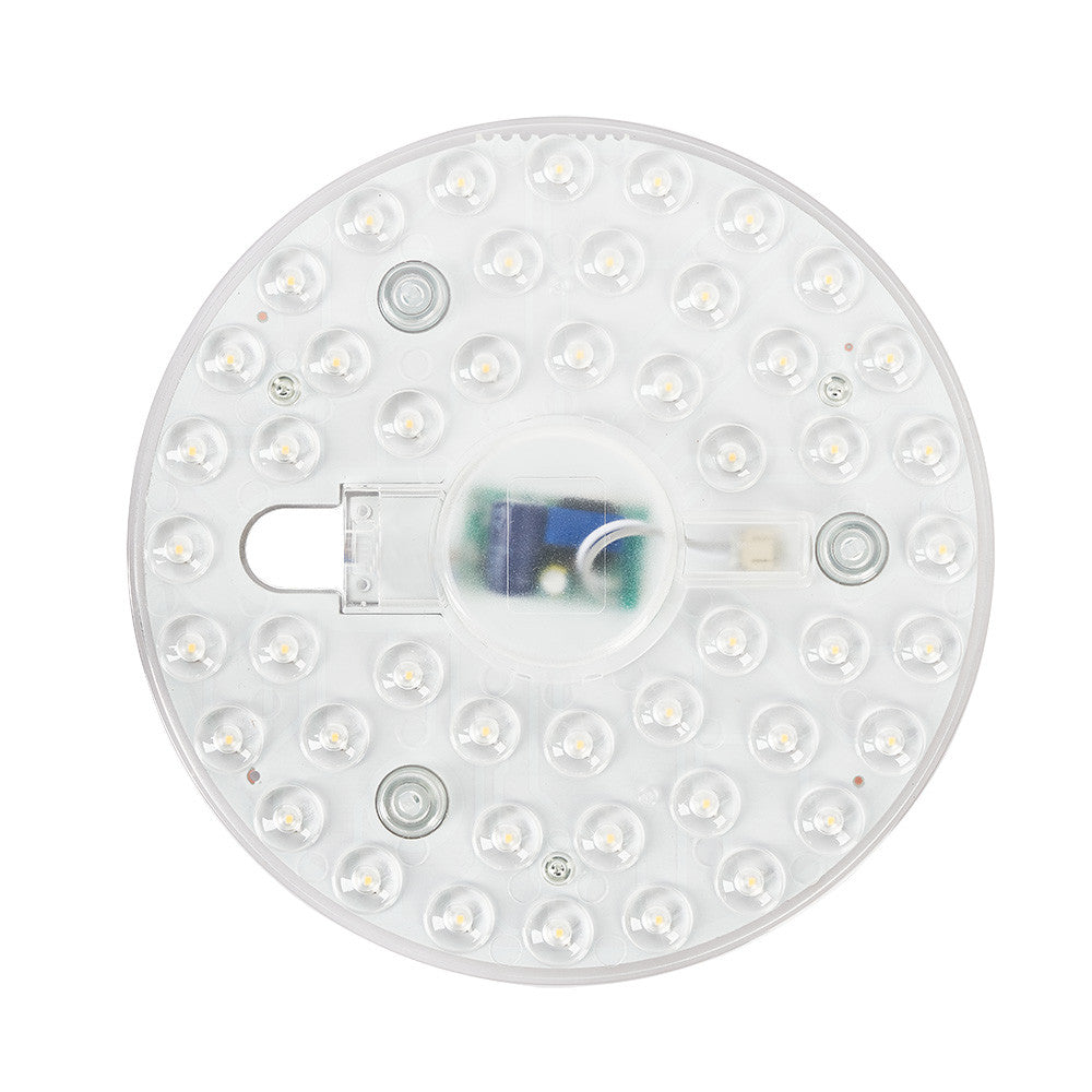 Disco LED Fabrilamp / Abrila fabricado en metal color blanco, luz natural 4000K