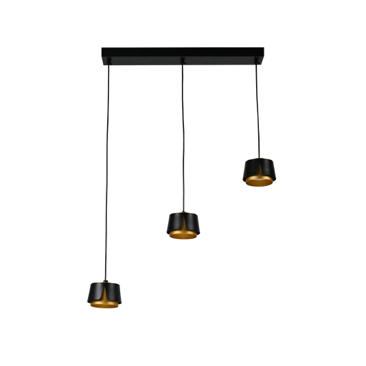 Lámpara Moderna Domenica Negro / Oro – vista principal · Ref. 253793016