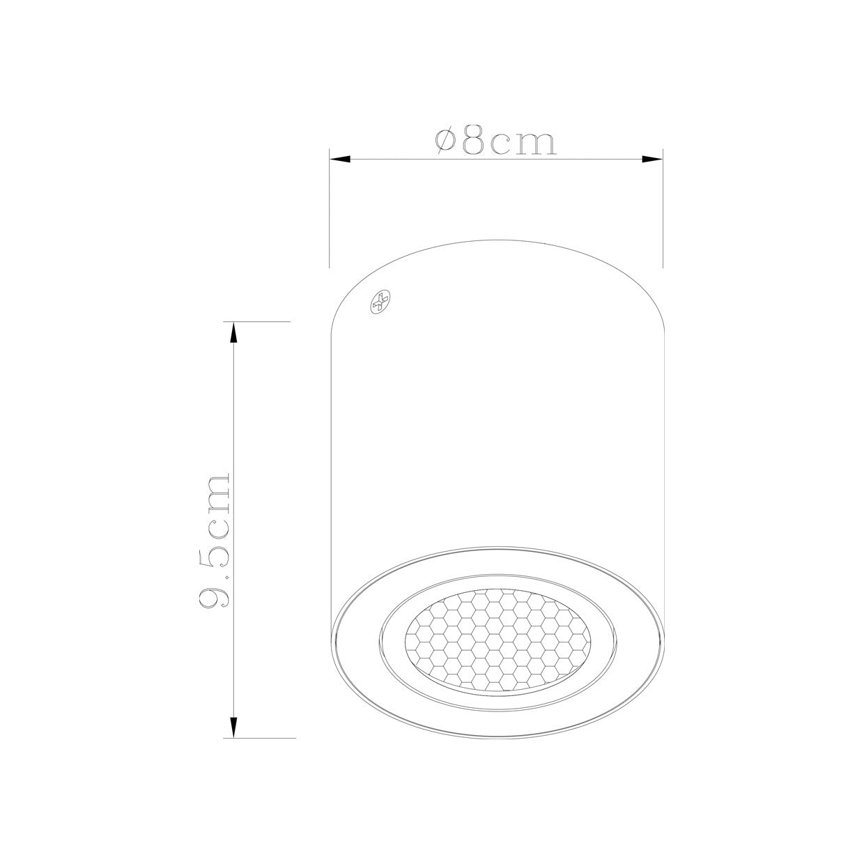 Medidas Downlight SILOS Blanco AJP/Alemar Ref. 11260 - luzguru.com
