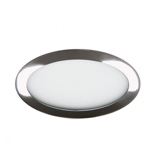 Downlight LED Apolo 12W 4000k 990lm Cromo 17cm de Fabrilamp, vista frontal.