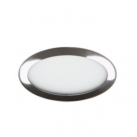 Downlight Apolo 12W 6500K Cromo 17cm de Fabrilamp, vista frontal.