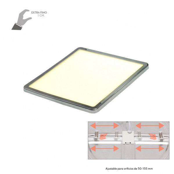 Downlight LED 15W 4000k Cromo Providencia Fabrilamp - Vista frontal