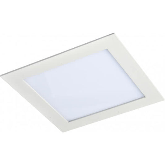 Downlight cuadrado Agamenon 18w 4000k blanco, vista frontal.