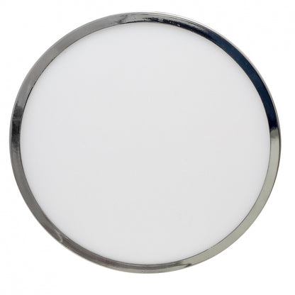 Downlight Porvenir fabricado en aluminio color cromo, luz neutra 4000K