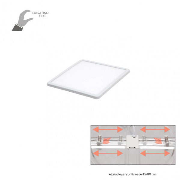 Downlight LED 8W 5500K blanco Providencia de Fabrilamp, vista frontal.