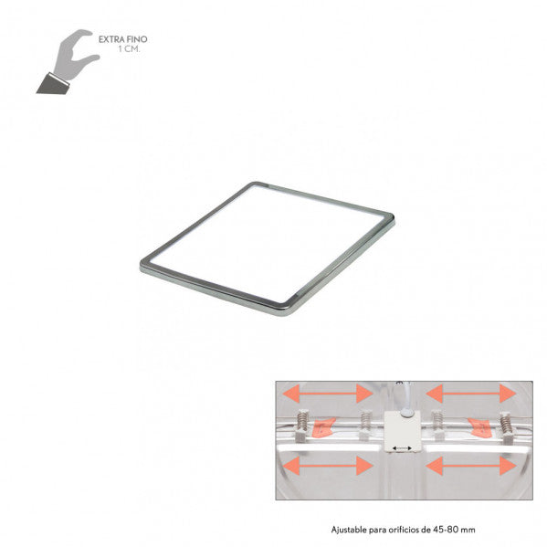 Downlight LED 8W 5500K Cromo Providencia Fabrilamp - Vista frontal