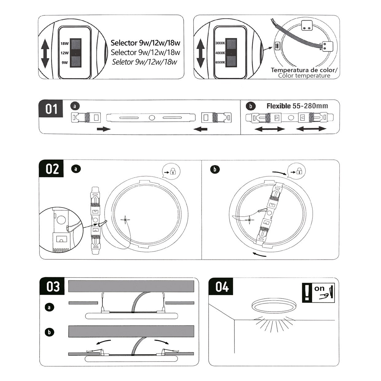 Downlight LED Axel Blanco 18W AJP/Alemar (Ref. 11833) - Medidas: [Insertar medidas aquí]. LuzGuru.com
