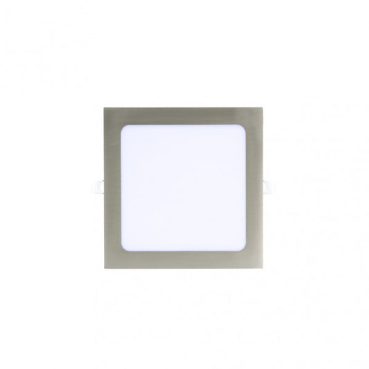 Downlight Empotrable Basalto 12W 6500K Níquel Cuadrado Fabrilamp - vista principal | Fabrilamp / Abrila