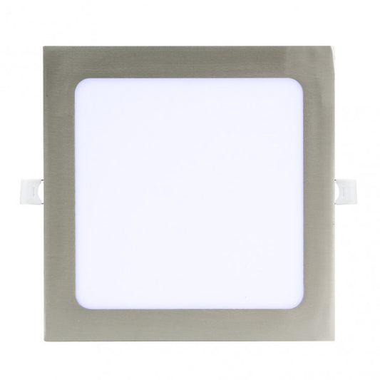 Downlight Empotrable Basalto 24W 6500K Cuadrado Níquel Fabrilamp - vista principal | Fabrilamp / Abrila