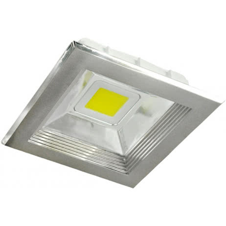 Downlight Cuadrado Poseidon LED 20W 2000lm Níquel Fabrilamp - Vista frontal