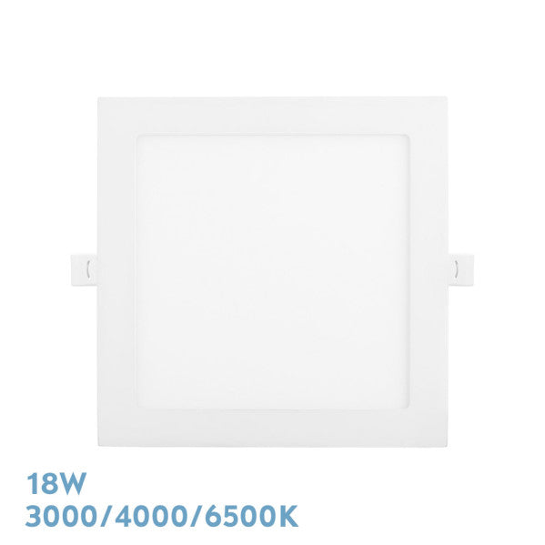 Downlight empotrado Abaco 18W blanco, vista frontal.