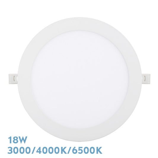 Downlight empotrado Silex 18W blanco, vista frontal