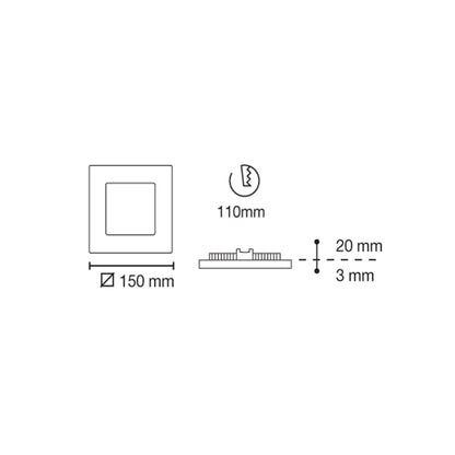 Downlight fabricado en Cristal color Blanco, ideal para cocinas