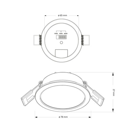 Downlight fabricado en color Negro ideal para interiores