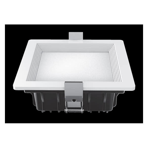 Downlight LED Intego Pro cuadrado blanco 21W 1130lm de Fabrilamp, vista frontal.