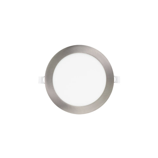 Downlight Obsidiana fabricado en aluminio color níquel con LED integrado