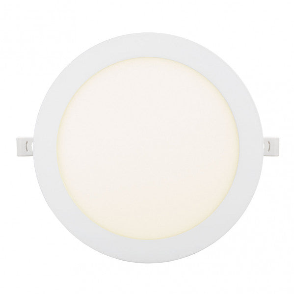 Downlight Obsidiana 24W 4000k Blanco Redondo, vista frontal. Iluminación LED de Fabrilamp en luzguru.com