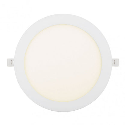 Downlight Obsidiana 24W 4000k Blanco Redondo, vista frontal. Iluminación LED de Fabrilamp en luzguru.com