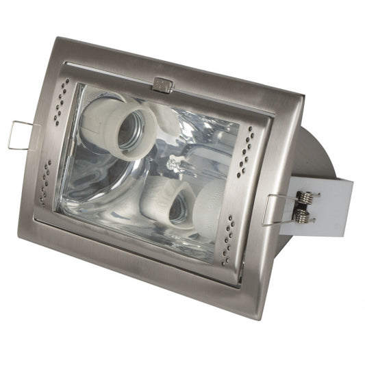 Downlight Empotrable Rectangular BS1512 2xE27 Níquel Fabrilamp - imagen 2 | Fabrilamp / Abrila