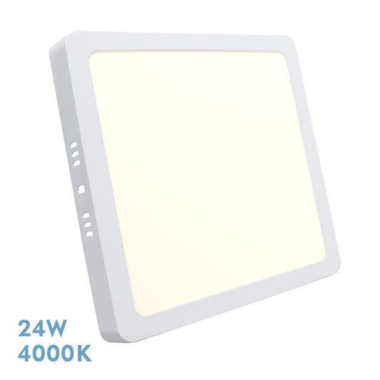 Downlight LED Selenita Fabrilamp / Abrila cuadrado blanco, ref. 199292401