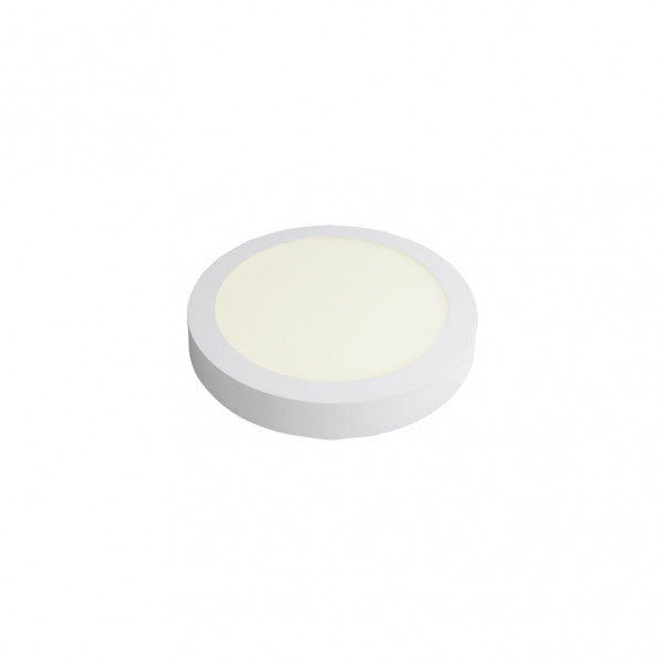 Downlight Superficie LED Diabasa 12W 4000K Blanco Fabrilamp - Vista frontal principal en fondo blanco | LuzGurú