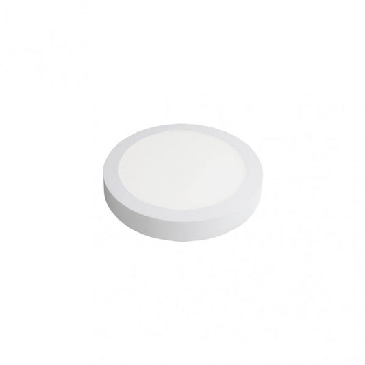 Downlight Superficie LED Diabasa 12W 4000K Blanco Fabrilamp instalada en ambiente decorativo de salón o dormitorio | Fabrilamp / Abrila