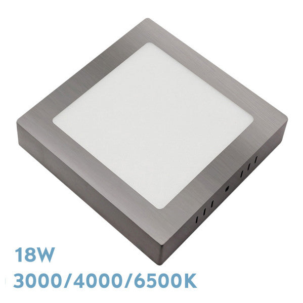 Downlight Superficie Gabro 18W Níquel - Vista frontal