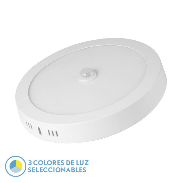 Downlight Superficie Jade 18W Blanco con Sensor de Movimiento - Vista Frontal