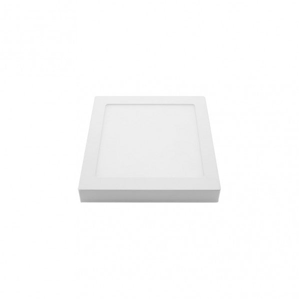 Detalle del downlight TOBA 12W 6500K blanco, mostrando su diseño cuadrado