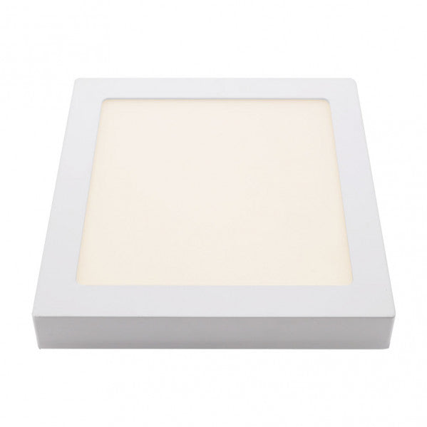 Downlight cuadrado superficie Toba 24W 4000K blanco Fabrilamp, vista frontal.