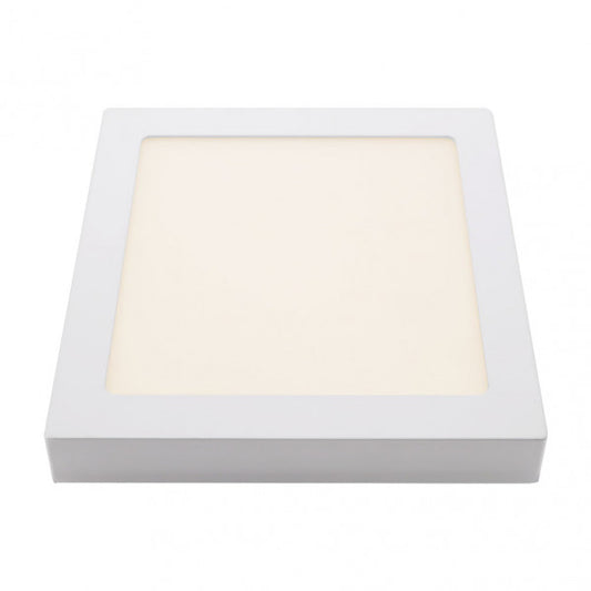 Downlight cuadrado superficie Toba 24W 4000K blanco Fabrilamp, vista frontal.