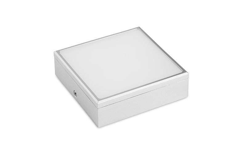 Plafón Prim fabricado en Aluminio color Gris, ideal para salón