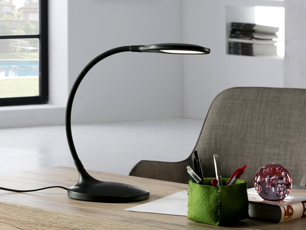 Lámpara Sobremesa LED Negra Schuller Scoop - Iluminación Moderna | luzguru.com
