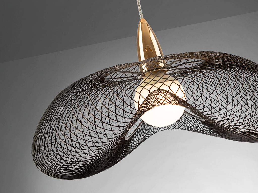 Lámpara de Metal Oro y Negro - Schuller Forma - luzguru.com