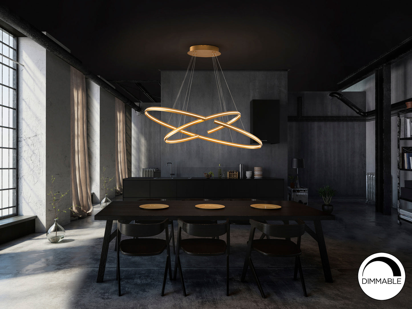 Lámpara Techo LED Schuller Elipse - Diseño Moderno y Elegante | luzguru.com