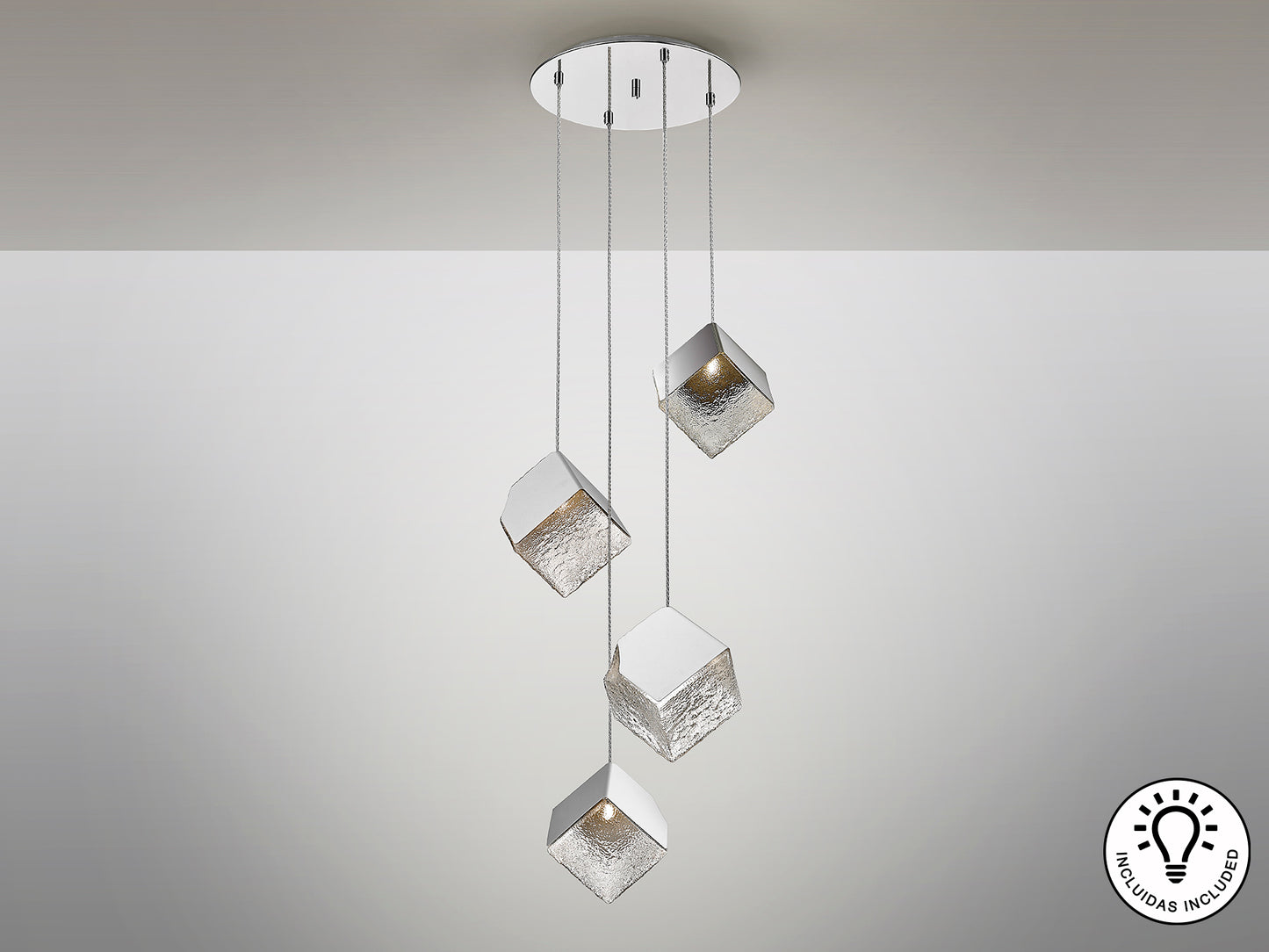 Lámpara Colgante Cromada Priscila - Schuller - Calidad Premium | luzguru.com