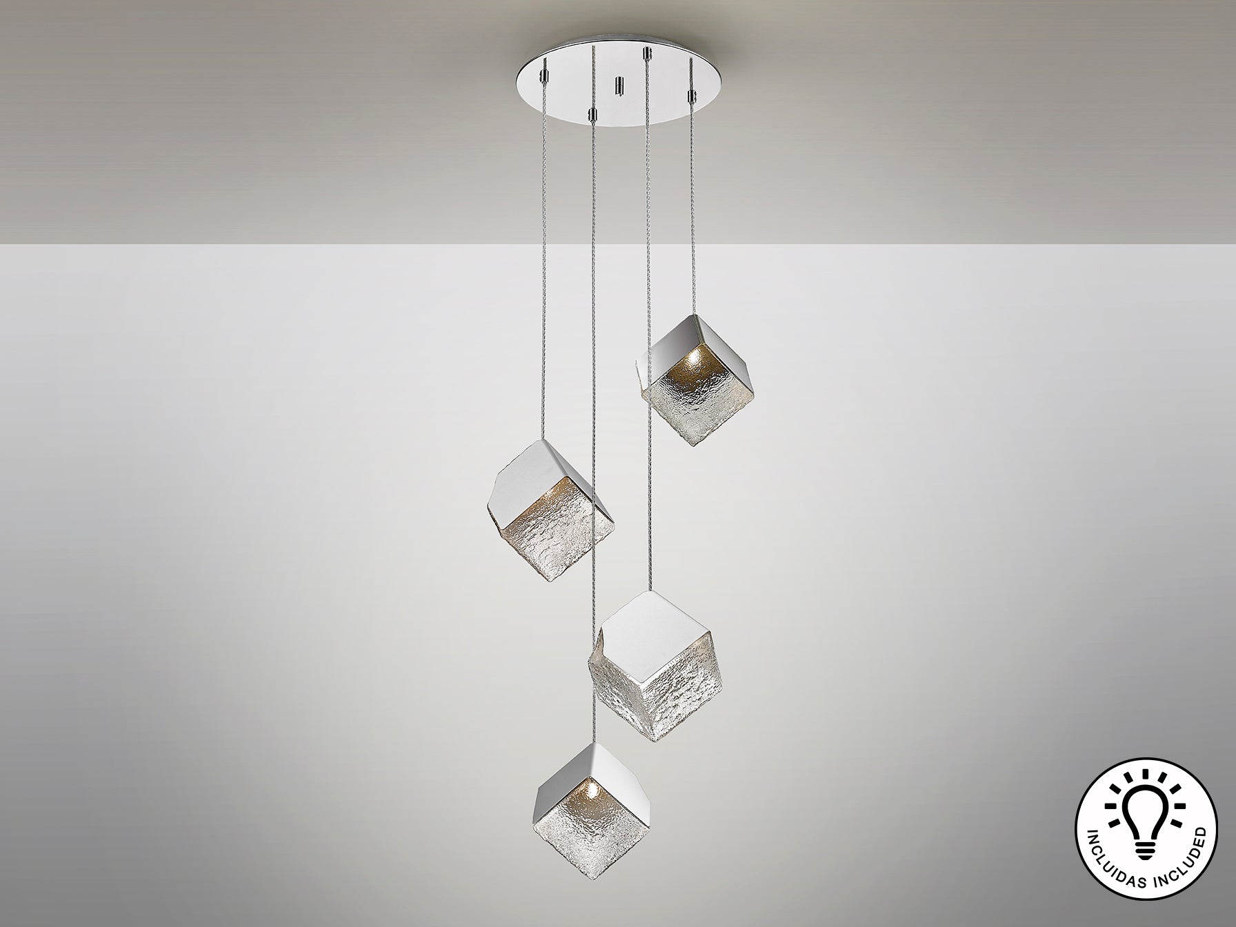 Lámpara Colgante Cromada Priscila - Schuller - Calidad Premium | luzguru.com