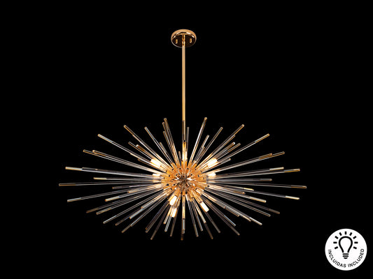 Schuller 381635 - Lámpara Evasión Oro - 9 Luces - luzguru.com