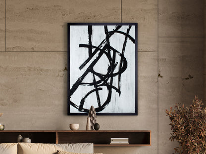 Cuadro Moderno Blanco y Negro 75x100cm - Schuller - Calidad Premium | luzguru.com