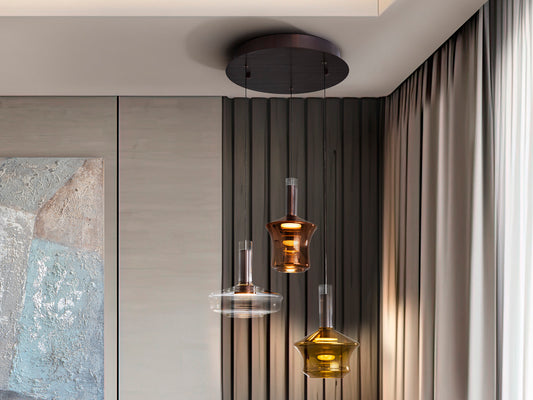 Lámpara de techo Schuller Scarlet 3 luces - Bronce Oscuro - Ref. 403122 - luzguru.com