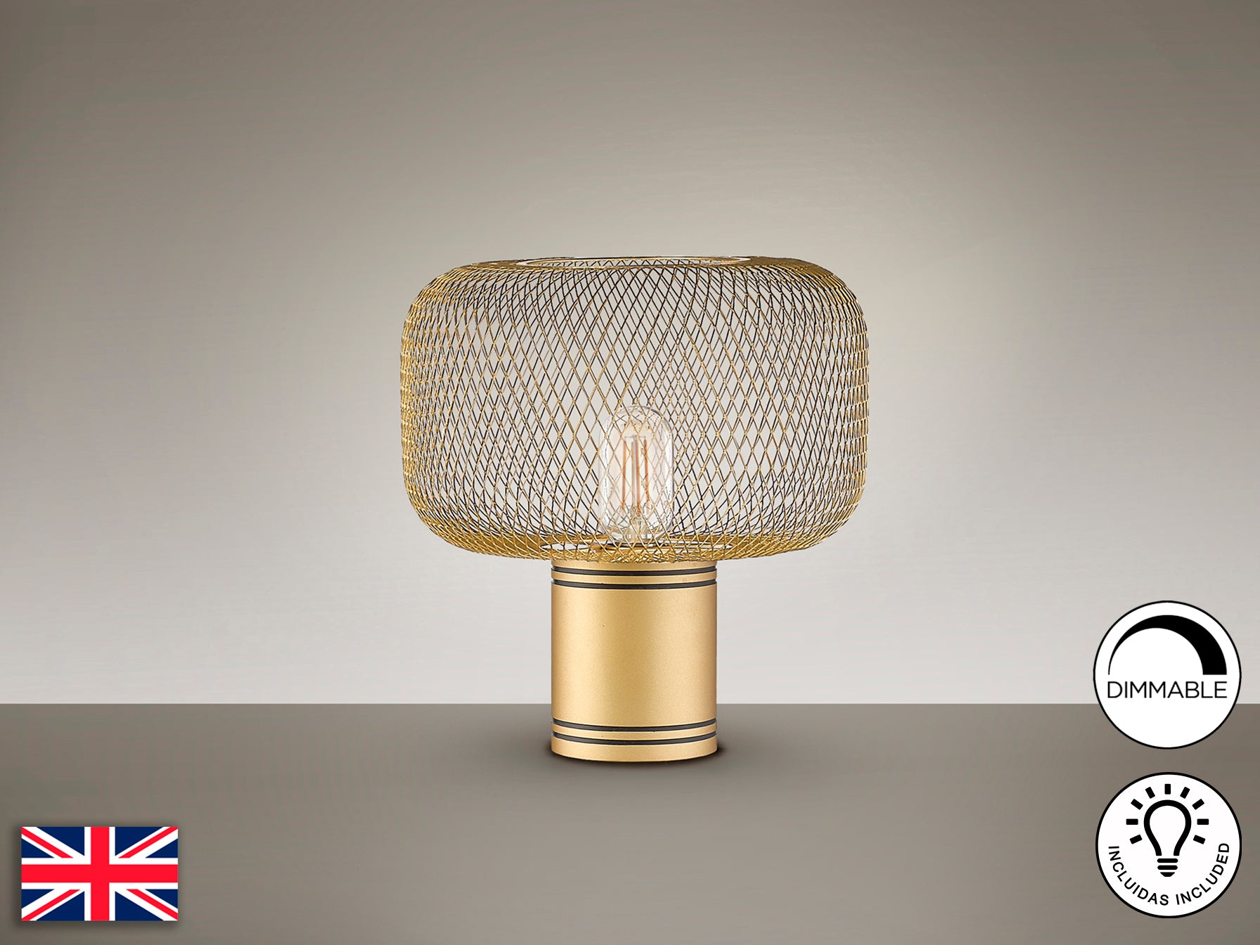 Lámpara Sobremesa Schuller Osiris - Oro Elegante | luzguru.com