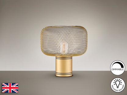 Lámpara Sobremesa Schuller Osiris - Oro Elegante | luzguru.com