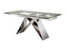 Schuller 713016 - Mesa Comedor Extensible Mika - Acero Inoxidable Alto Brillo - luzguru.com