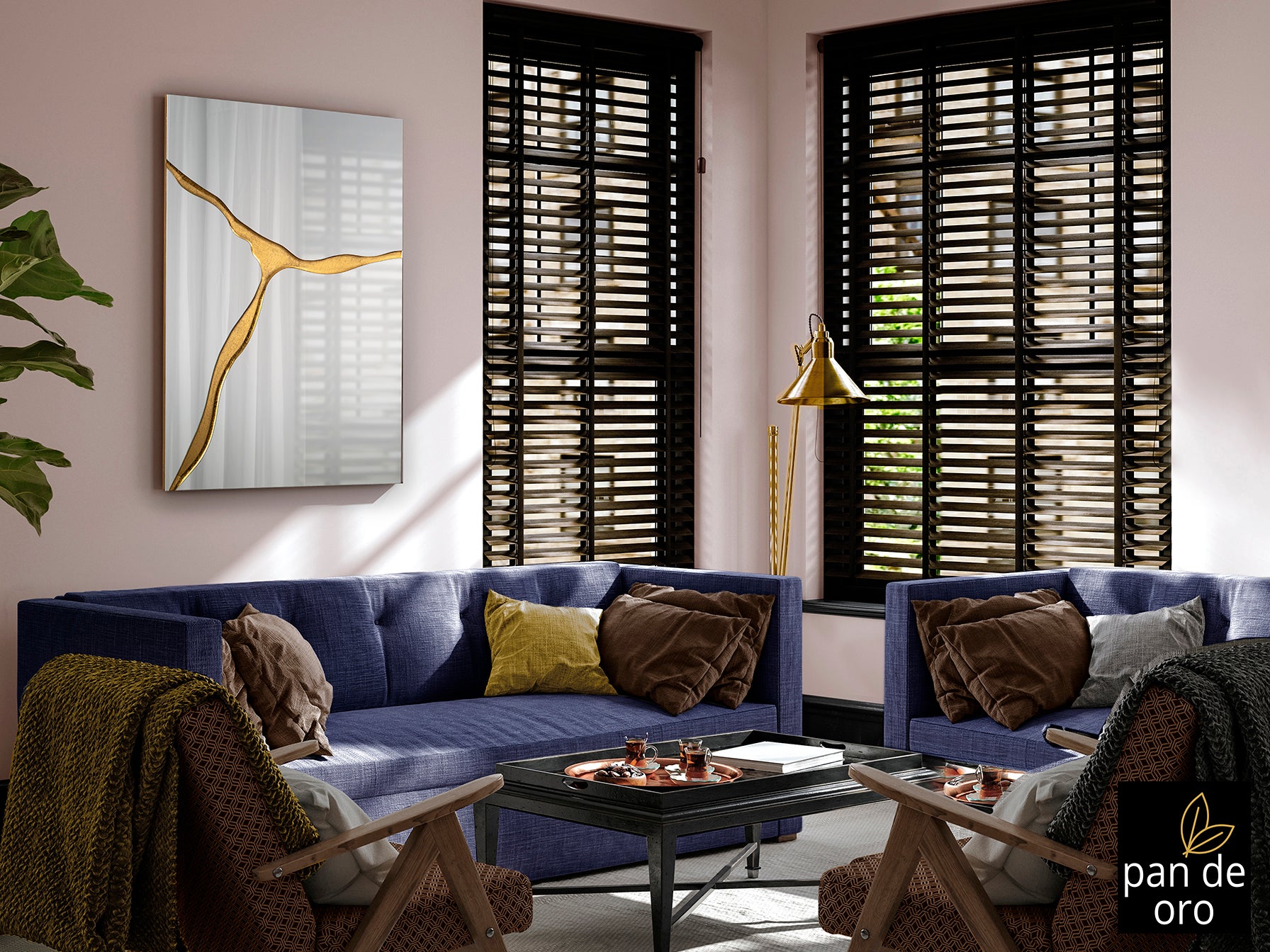 Espejo Moderno Pan de Oro 80x120cm - Schuller - Calidad Premium | luzguru.com